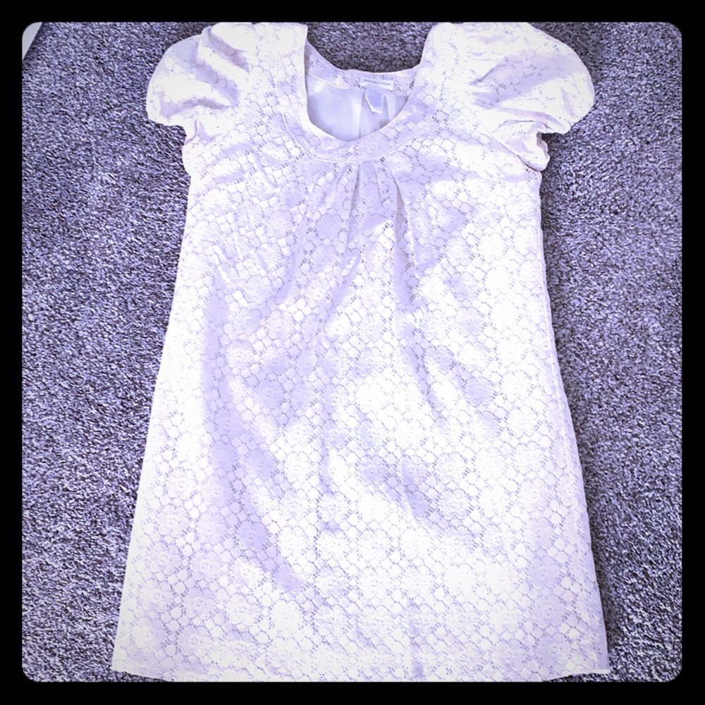 Cream w/Silver Accents Sheath Dress